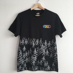 Uniqlo Nippon Omiyage Japanese Black Graphic Tee
